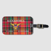 米国ヴァージン諸島国旗セントトーマス・マドラスカスタム ラゲッジタグ (正面横)