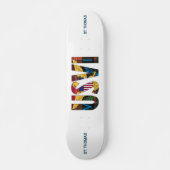 米国ヴァージン諸島国旗セントトーマス・マドラス スケートボード (正面)