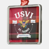 米国ヴァージン諸島国旗セントトーマスUSVIクリスマス メタルオーナメント (左)