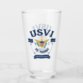 米国ヴァージン諸島国旗セントトーマスUSVI カリブの タンブラーグラス (裏面)