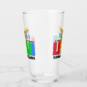 米国ヴァージン諸島国旗セントトーマスUSVI カリブの タンブラーグラス (右)