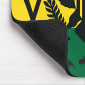 米国ヴァージン諸島国旗赤、黄、緑、ラスタ マウスパッド (コーナー)