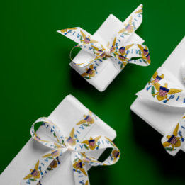 米国ヴァージン諸島国旗1.5インチ幅リボン サテンリボン