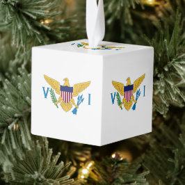 米国ヴァージン諸島国旗 キューブオーナメント