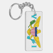 米国ヴァージン諸島国旗 キーホルダー (正面左)