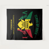 米国ヴァージン諸島国旗、クラス、緑の黄色い赤 タペストリー (正面(横))