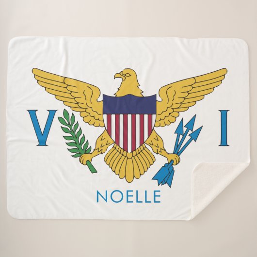 米国ヴァージン諸島国旗 シェルパブランケット (正面(横))
