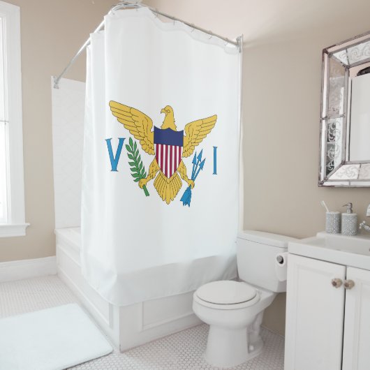 米国ヴァージン諸島国旗 シャワーカーテン (インサイチュ)