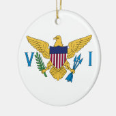 米国ヴァージン諸島国旗 セラミックオーナメント (左)