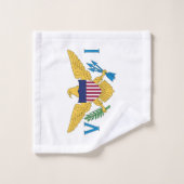 米国ヴァージン諸島国旗 バスタオルセット (ウォッシュタオル)