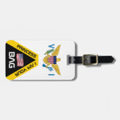 米国ヴァージン諸島国旗、バッグラベルパーソナライズされた、 ラゲッジタグ (正面横)