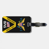 米国ヴァージン諸島国旗、バッグラベルパーソナライズされた、 ラゲッジタグ (裏面横)