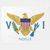 米国ヴァージン諸島国旗 フリースブランケット (正面(横))