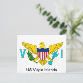 米国ヴァージン諸島国旗 ポストカード (スタンド正面)