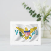 米国ヴァージン諸島国旗 ポストカード (スタンド正面)