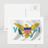 米国ヴァージン諸島国旗 ポストカード (正面/裏面)