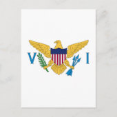 米国ヴァージン諸島国旗 ポストカード (正面)