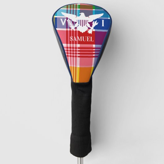 米国ヴァージン諸島国旗、マドラスゴルフ ゴルフヘッドカバー (正面)