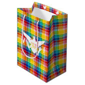 米国ヴァージン諸島国旗、マドラス ミディアムペーパーバッグ (正面アングル)