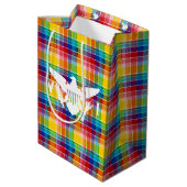 米国ヴァージン諸島国旗、マドラス ミディアムペーパーバッグ (裏面アングル)