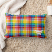 米国ヴァージン諸島国旗、マドラス ランバークッション (ブランケット)