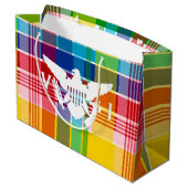 米国ヴァージン諸島国旗、マドラス ラージペーパーバッグ (裏面アングル)