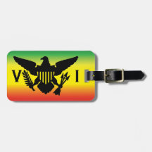 米国ヴァージン諸島国旗、ラスタ、グリーンレッドイエロー