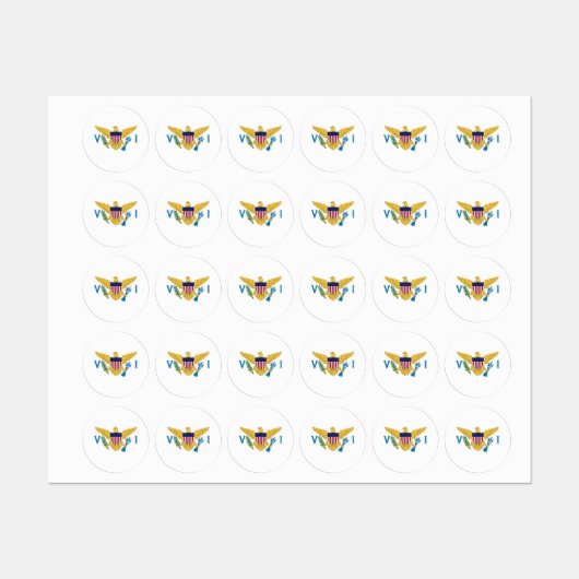 米国ヴァージン諸島国旗 ラベル (シート)