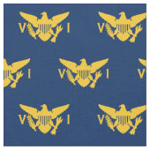 米国ヴァージン諸島国旗（小）ネイビーブルー&金ゴールド ファブリック (クローズアップ)