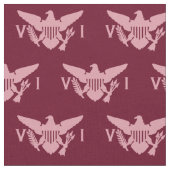 米国ヴァージン諸島国旗（小）ピンク&ブルゴーニュ ファブリック (クローズアップ)