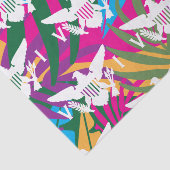 米国ヴァージン諸島国旗、熱帯抽象芸術 薄葉紙 (詳細)