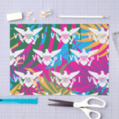 米国ヴァージン諸島国旗、熱帯抽象芸術 薄葉紙 (クラフト)