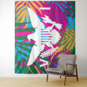 米国ヴァージン諸島国旗、熱帯葉抽象芸術 タペストリー (インサイチュ)