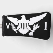 米国ヴァージン諸島国旗、白黒