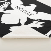 米国ヴァージン諸島国旗、白黒 シェルパブランケット (3/4)