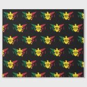 米国ヴァージン諸島国旗 |赤い黄 ラッピングペーパー (フラット)