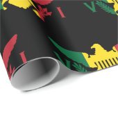 米国ヴァージン諸島国旗 |赤い黄 ラッピングペーパー (ロールコーナー)