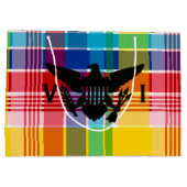 米国ヴァージン諸島国旗（黒）、マドラス ラージペーパーバッグ (裏面)