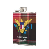 米国ヴァージン諸島国旗Madras St. Thomas USVI フラスク (左)