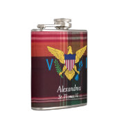 米国ヴァージン諸島国旗Madras St. Thomas USVI フラスク (右)