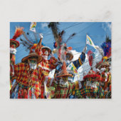 米国ヴァージン諸島国旗Mocko Jumbies USVI ポストカード (正面)