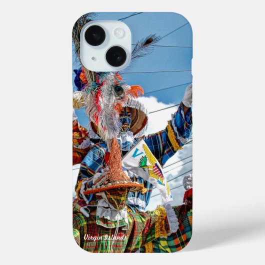 米国ヴァージン諸島国旗Mocko Moko Jumbies Madras Case-Mate iPhoneケース (裏面)