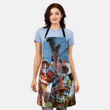 米国ヴァージン諸島国旗Moko Jumbie USVI Madras