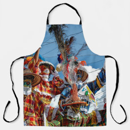 米国ヴァージン諸島国旗Moko Jumbie USVI Madras エプロン