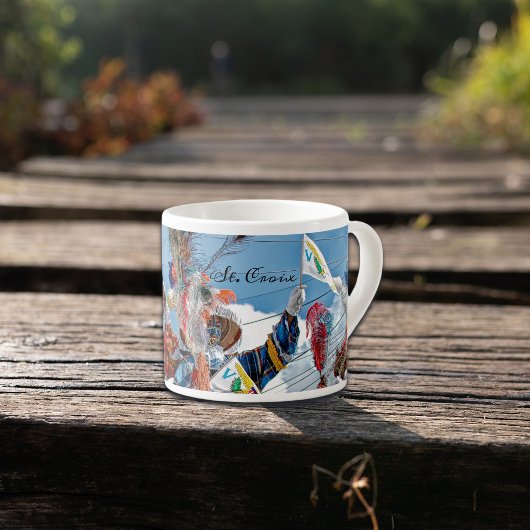 米国ヴァージン諸島国旗Moko Jumbies St. Croix USVI エスプレッソカップ