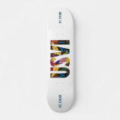 米国ヴァージン諸島国旗St.クロワマドラス スケートボード (正面)