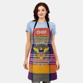 米国ヴァージン諸島国旗St.Croix Madras USVI エプロン