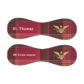 米国ヴァージン諸島国旗St.Thomas USVI Madras 野球ボール (パネル)