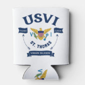 米国ヴァージン諸島国旗St.Thomas USVI Tropical 缶クーラー (裏面)