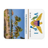 米国ヴァージン諸島国旗USVIセントクロワカリブの マグネット (横)